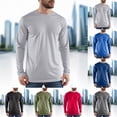 thumbnail image 2 of GEWSEY Long Sleeve Shirts for Men UPF 50+ Sun Shirts UV Protection Rash Guard Swim Shirts Fishing Summer Athletic (Black, S), 2 of 4