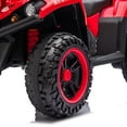 thumbnail image 4 of 24V Ride on Car, Kids ATV Quad with Bluetooth Music w/Storage Racs, Anti-Slip Tires, 160W Motors, Crash Bars, Power Display, LED Lights & Bluetooth, 24 Volt Ride on Toys for Toddlers Ages 3+, Red, 4 of 7