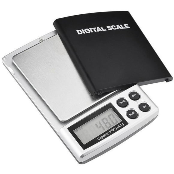 Kenally 0.1g - 1000g 1kg Waage de bolsillo digital Pesaje Mini escala LCD Herramientas y ferretería Kenally GJ0580-00B