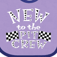 thumbnail image 4 of Inktastic New to the Pit Crew Racing Flags Boys or Girls Baby Bib, 4 of 4