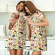 thumbnail image 4 of Fotbe Farm Bata de Dormir para Mujer con Estampado, Camisón de Algodón de Manga Corta, Ropa de Dormir Casual, 4 of 6