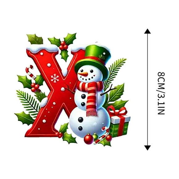 26 Letters Christmas Tree Decoration Pendant Christmas Tree Ornaments Personalized DIY Christmas Ornaments Christmas Decoration Xmas Tree Hanging Decor Feature