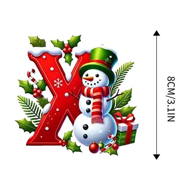 RBCKVXZ Christmas Decorations On Clearance! 26 Letters Christmas Tree Decoration Pendant Christmas Tree Ornaments Personalized DIY Christmas Ornaments Xmas Tree Hanging Decor Feature