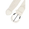 thumbnail image 2 of Cinturón Allegra K Woven Wide Trenzado para Mujer Blanco, 2 of 4