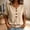 Beige, variant on Women's Linen Shirt Casual Summer Tops For Women V Neck Tshirt with Button Decor Beach Vacation T-shirt Going Out Top Short Sleeve Shirts for Women Green XXL