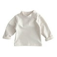 thumbnail image 2 of KYAIGUO Boys Girls Turtleneck Sweatshirt Cozy Long Sleeve Undershirt Tops for Baby Kids Winter Turtleneck Base Layer Shirts, 2 of 8