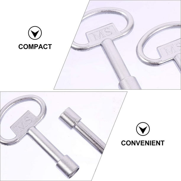 Electrical Key 5mm Hole Zinc Alloy Water Meter Box Safety Key