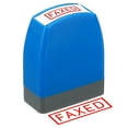 thumbnail image 1 of Unique Bargains Faxed Stamp Self Inking Red Ink Office Stamps Pre Inked Message Stamp Business Stamp Style 1, Blue, 1 of 6