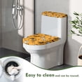 thumbnail image 4 of HELLHERO Halloween Icons Cover Pack of 2 Stretch Bathroom Toilet Cover Set with Elastic Bottom for Elastic Edge, 4 of 8