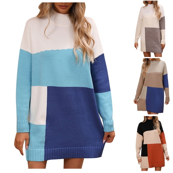 Black and Friday Azrian Tops Saving!,New Foreign Trade Dress Round Neck Sweater Large Size Long Sweater Women Clearance Sale