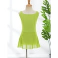 thumbnail image 3 of YONGHS Girls Kids Sleeveless Ballet Leotard Tutu Mesh Skirts Ballerina Team Competition Dancewear Green 7-8, 3 of 7