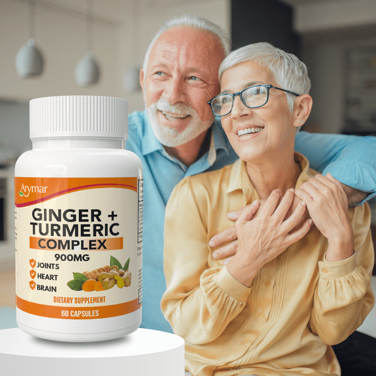 Arymar Ginger Turmeric Supplement – 60 Capsules – Herbal Dietary