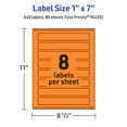 thumbnail image 6 of Avery Printable Rectangle Labels, Bright Orange, 1" x 7", 640ct, 6 of 11