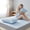 Blue, variant on 2/3PCS Simple Bed Linen Set, Solid color, cool and breathable,Includes pillowcase but not pillow core Suitable for use in summer family bedrooms, hotels, and dormitories