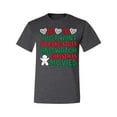 thumbnail image 2 of I Just want to Make Stuff and Watch Christmas Movies Ugly Christmas Sweater Men's Graphic T-Shirt, Heather Black, 4XL, 2 of 3