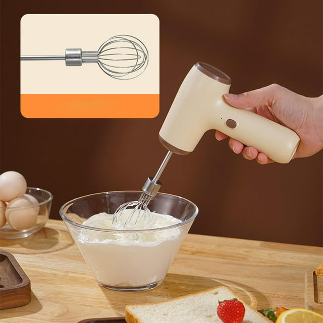 Batidor de huevos eléctrico Recargable por USB Soledad con 2 es de acero inoxidable