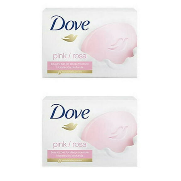 2 Bars Dove Beauty Cream Bar Moisturizing Soap Pink 135G/ 4.75 oz.