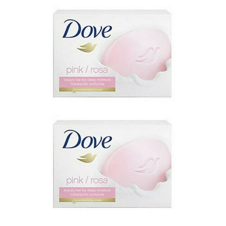 2 Bars Dove Beauty Cream Bar Moisturizing Soap Pink 135G/ 4.75 oz.
