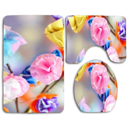 Where To Buy Bathroom Rugs GOHAO Where Do You Go to Find Peace Mind 3 Piece Bathroom Rugs Set Bath Rug Contour Mat and Toilet Lid Cover ()