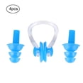thumbnail image 1 of 4Pcs Waterproof Soft Silicone Swimming Earplugs Earmuff Nose Clips Clamp Set Tools(Blue), 1 of 8
