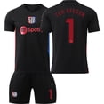 thumbnail image 1 of 2425 Camiseta de visitante del Barcelona chaleco negro 19 Yamal No. 10 Messi traje de uniforme de fútbol camiseta transfronterizaNúmero 1 Telstegen, 1 of 1