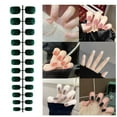 thumbnail image 3 of 24Pcs Manicure Bright Wearable Full Cover Short Square Head False Nails Solid Color Fake Nails Detachable Press-on Nails 11-ZH287-07, 3 of 8