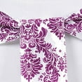 thumbnail image 5 of Efavormart 5pc x Damask Flocking Chair Sash for Wedding Events Banquet Decor Chair Bow Sash Party Decoration Supplies - Eggplant, 5 of 11
