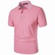 thumbnail image 3 of pstuiky camisetas de manga corta para hombre, Camisa de manga corta con cuello vuelto, versátil, de color liso y estilo informal para hombre camisas casuales para hombre m, 3 of 5