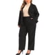 thumbnail image 2 of Conjunto de traje de dos piezas de talla grande para mujeres, chaqueta de oficina y pantalones, 1X negro, 2 of 6