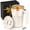 Pearl White, variant on Self Stirring Mug, 304 Stainless Steel  Cup, Transparent Lid | Auto Mixing for Coffee, Milk & Office Use(Rose Quartz)