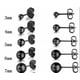thumbnail image 3 of Laklulu Pendientes esféricos Pendientes de acero quirúrgico Juego de pendientes de cuentas redondas Tamaño: 3 mm, 4 mm, 5 mm, 6 mm, 7 mm, un total de 5 pares Adecuado para hombres y mujeres, 3 of 5