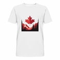 thumbnail image 3 of Weiqiqre T Shirts for Man Canadian Flag Crewneck Pullover Soft Short Sleeve Round-Neck Blouses Shirts, 3 of 4