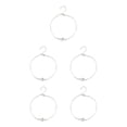 thumbnail image 1 of Sonducket Tobillera elegante aleación ajustable elegante con diamantes de imitación accesorio de moda de tobillo cadenas de pie para mujer plata plata 5piezas Sonducket CBP253320, 1 of 5