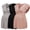 Gray + Black + Deep Pink, variant on 3 Pack Maternity Tops Flying Shorts Sleeve Nursing Shirts V Neck Ruched Twisted Pregnancy Clothes