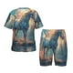 thumbnail image 1 of Balery Forest Lake White Horse Conjunto de Pijama Infantil de Manga Corta con Estampado – Ropa de Dormir de Algodón Suave-XX-Large, 1 of 6