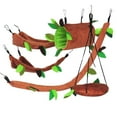 thumbnail image 1 of Billuyoard Hamaca de costura redonda para hámster de bosque, nido de cuerda para mascotas pequeñas, juguetes para escalar, túnel de hojas, Hábitats y jaulas para animales pequeños, 1 of 6