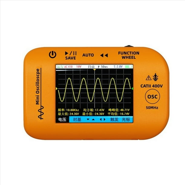 Mini Osciloscopio Digital Portátil OT4, Generador de Señales Multifunción 2 en 1, 200 /S, de Banda de 50 MHz.