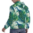 thumbnail image 6 of Sikiie Peacock And Flowers Men's Hoodie, Essentials Hoodie, Sweatshirt, Pullover Hooded Sweatshirt for Men-Small, 6 of 7