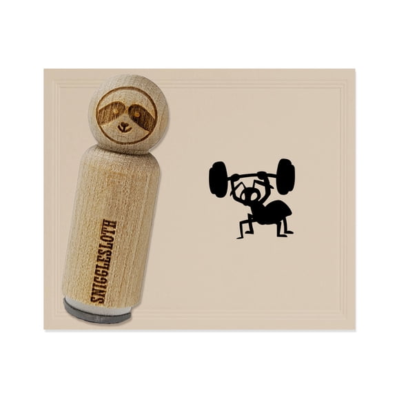 Strong Ant Lifting Barbell Rubber Stamp for Scrapbooking Crafting Stamping - Mini 1/2 Inch