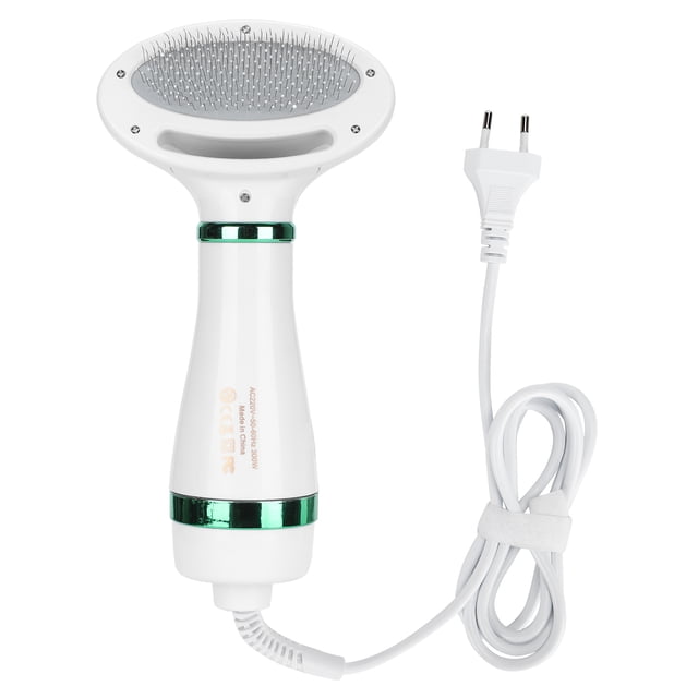 Secador de pelo para mascotas 2 en 1 con cepillo rebanador, herramienta de aseo para perros y gatos ajustable de 3 engranajes, enchufe europeo de 220V
