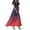 Dark Purple, variant on Women's Patriotic American Flag Maxi Dress V Neck Short Sleeve Independence Day Stars and Stripes Casual Summer Dress for Beach and Holiday Celebrations Multicolor L