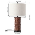 thumbnail image 6 of JONATHAN Y Elicia 25" Coastal Water Hyacinth LED Table Lamp, Dark Brown (Set of 2), JYL6502B-SET2, 6 of 7