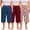 Set3, variant on Women Plus Size Pajama Pant Capri Printed Sleep Pant with Pockets 3-Pack