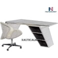 thumbnail image 1 of Aluminum Wing Desk Beautiful Handmade Furniture, 1 of 2