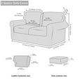 Luxury Velvet Couch Cover 5 Piece Stretch Sofa Covers for 2 Cushion