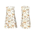 thumbnail image 3 of Bixox Robe Sans Manches à Imprimé Corgi pour Femmes avec Poches, Robe Décontractée Longueur Genou pour l'Été-TG, 3 of 7