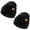 Black+Black, variant on REDESS 2 Pack Warm Winter Knit Cuffed Beanie Hat for Men and Women,Black+Black