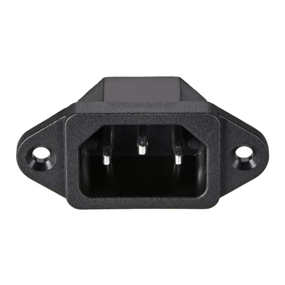 Panel Mount Plug Adapter AC 250V 10A C14 3 Pins IEC Inlet Module Plug Power Connector Socket Straight