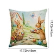 thumbnail image 4 of Pillow Covers 18x18, Easter Decorations Throw Pillow Covers, Spring Decor for Home Bedroom Couch Cushion Cover, Multicolor, 4 of 7