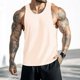 thumbnail image 2 of Camiseta sin mangas de cuello redondo informal de verano para hombre - Top de color liso - Poliéster spandex - Tallas S-XXXXL, 2 of 5